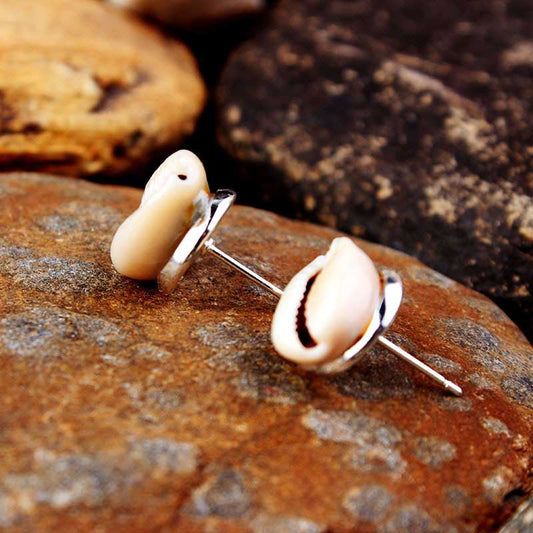 Silver Plated Shell Earrings