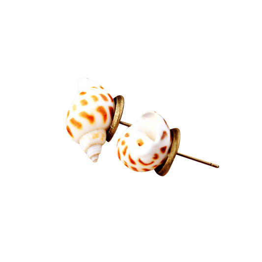 Copper Little Flower Conch Earrings