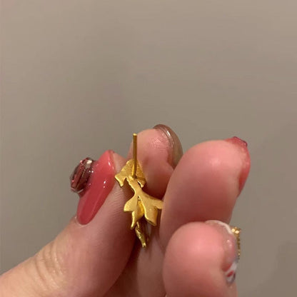 Golden Little Goldefish Earrings