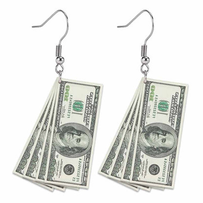 Silver Dollar-Shaped Earrings