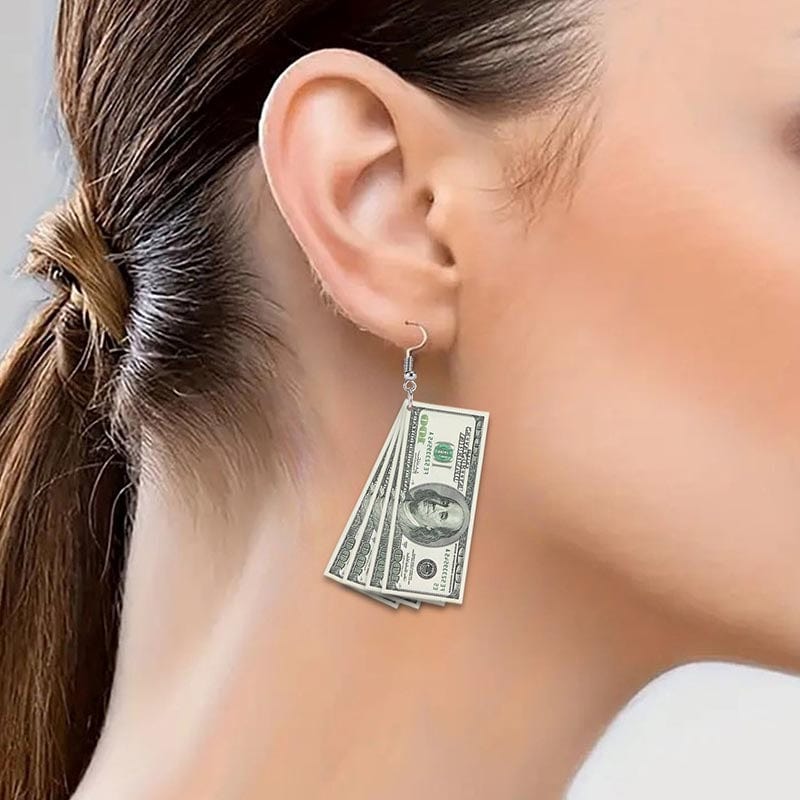 Silver Dollar-Shaped Earrings