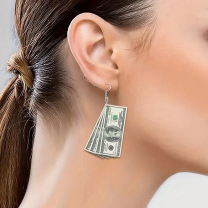 Silver Dollar-Shaped Earrings