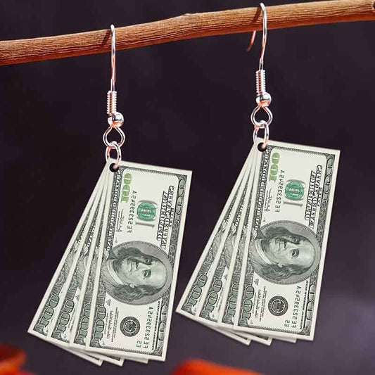 Silver Dollar-Shaped Earrings