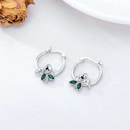 Silver Koala Earrings