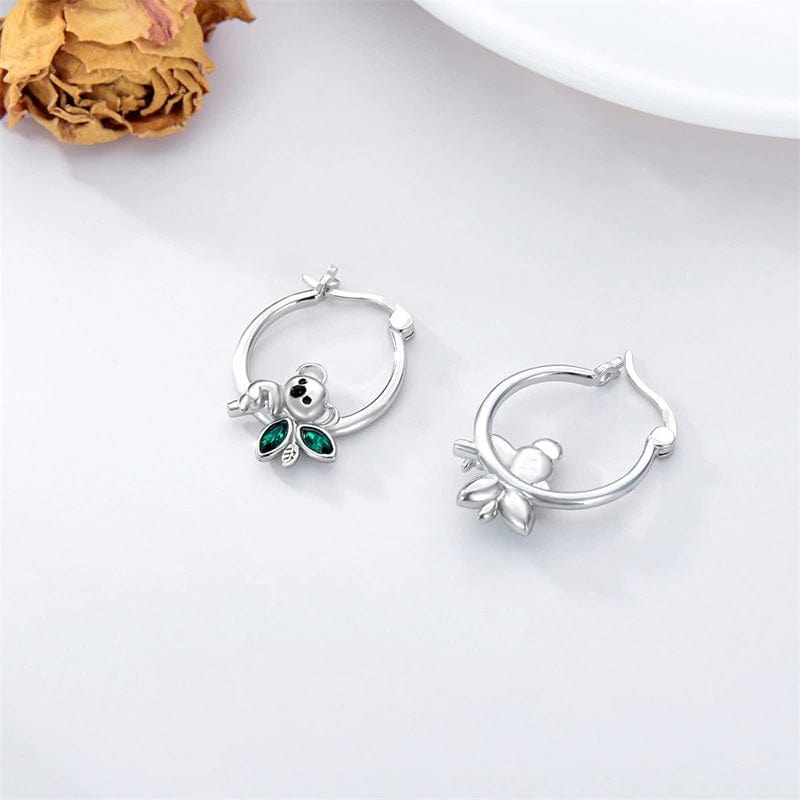 Silver Koala Earrings