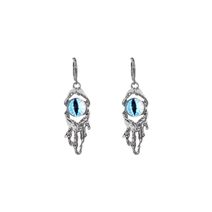 Silver Evil Eye Earrings