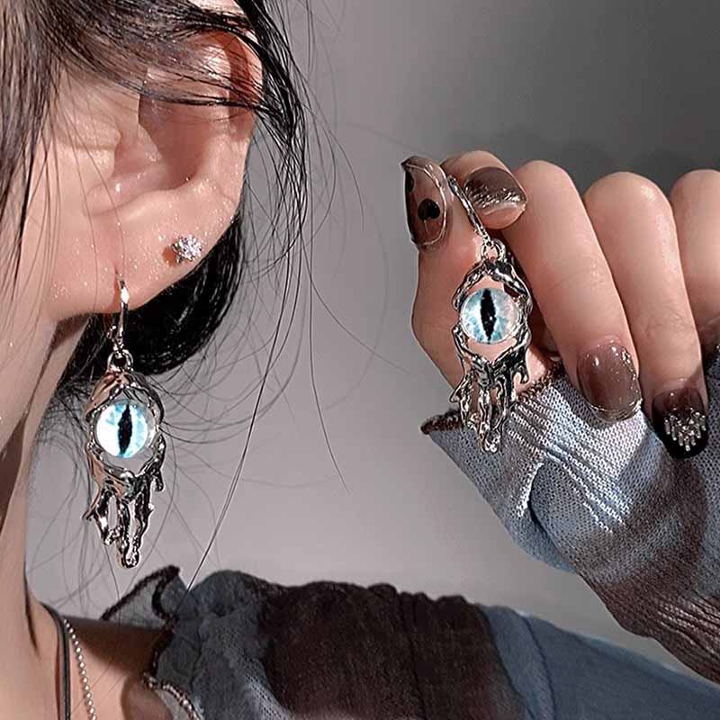 Silver Evil Eye Earrings