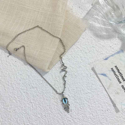 Silver Evil Eye Necklace