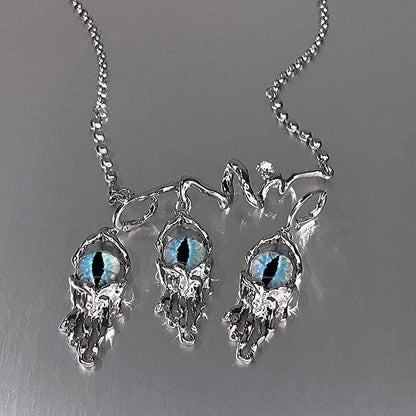 Silver Evil Eye Necklace