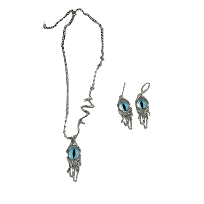 Silver Evil Eye Jewelry Set