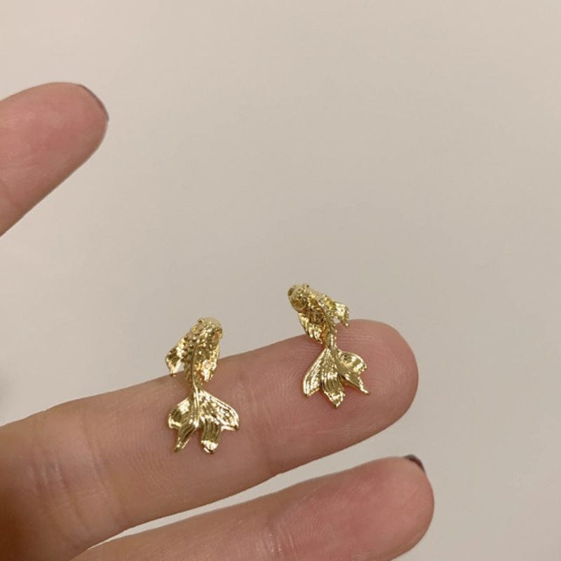 Golden Goldfish Earrings