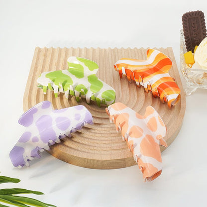 Orange & Yellow Textured Acetate Hair Claw