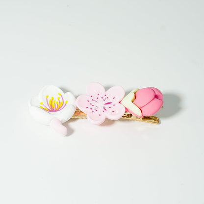 Handmade Peach Fairy Hair Clip