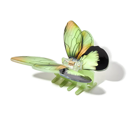 Large Light Green Swallowtail Butterfly Hair Claw