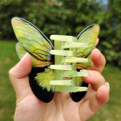 Large Light Green Swallowtail Butterfly Hair Claw