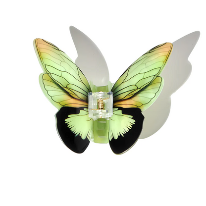 Large Light Green Swallowtail Butterfly Hair Claw