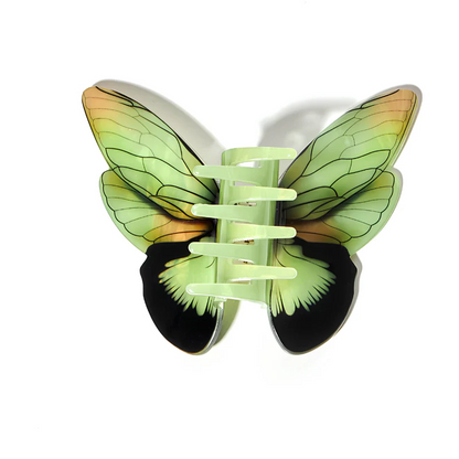 Large Light Green Swallowtail Butterfly Hair Claw
