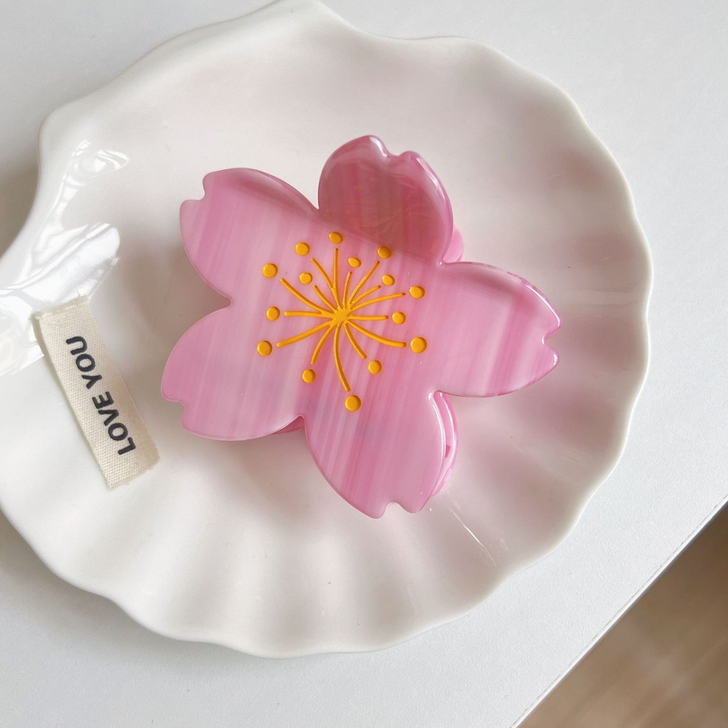 Medium Cherry Blossom Lily Sunflower Hair Claw丨Lemonschunks