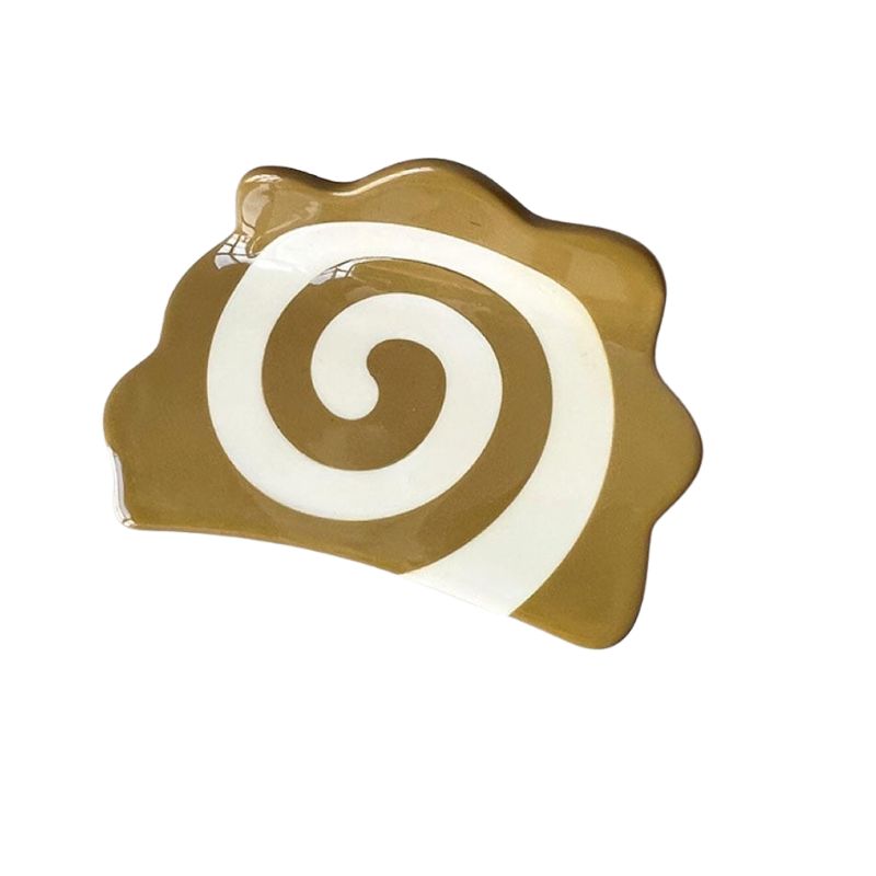 Medium Mustard Green Narutomaki Hair Claw丨Lemonschunks