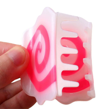 Medium Pink Narutomaki Hair Claw