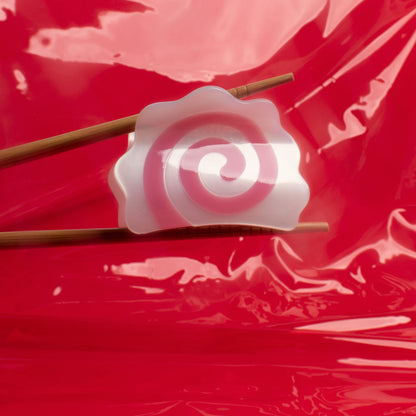 Medium Pink Narutomaki Hair Claw
