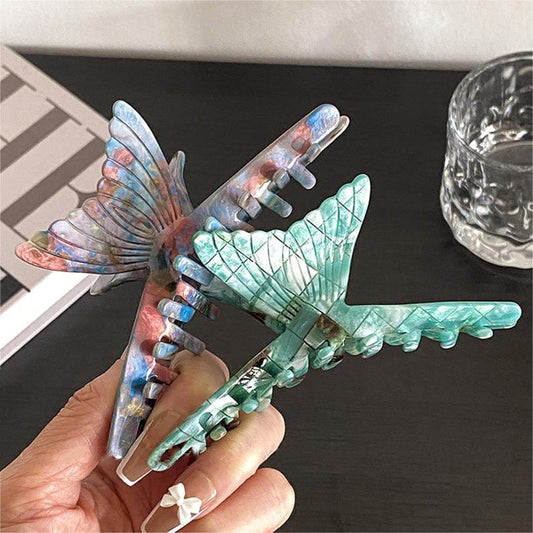Mermaid Tail Design Hair Claw In Mixed Blue