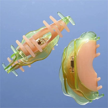 Jelly Color Cantaloupe Hair Claw Clip