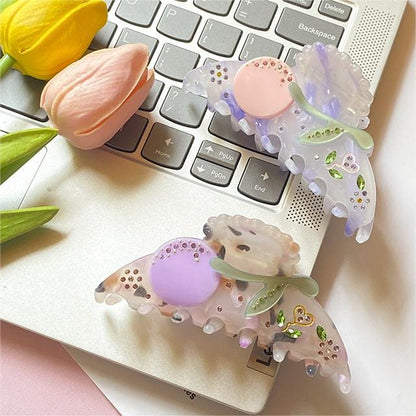 New Lilac Purple Diamond Hair Claw