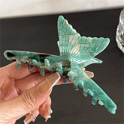 Mermaid Tail Design Hair Claw In Vintage Green