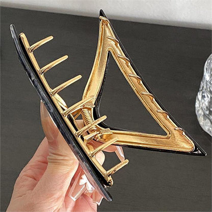 Textured Triangle Barrette Hair Accessory In Gray丨Lemonschunks