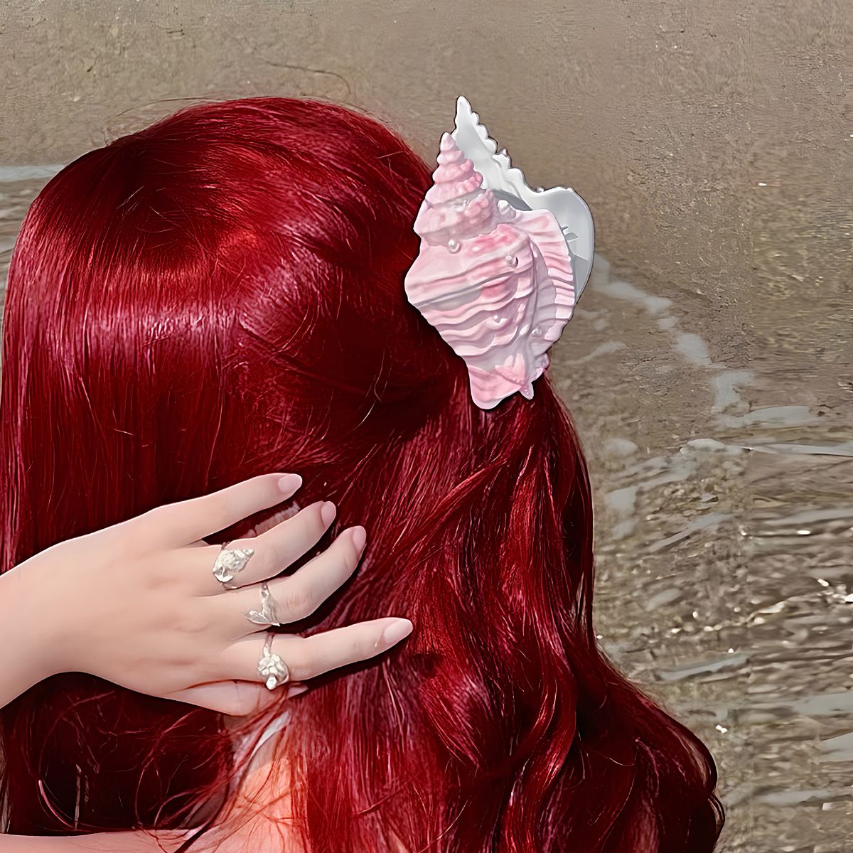 Jumbo Spiral Seashell Hair Claw