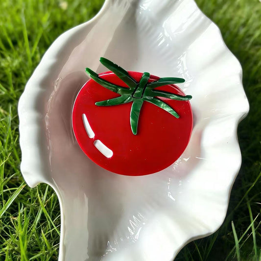 Small Red Tomato Hair Claw