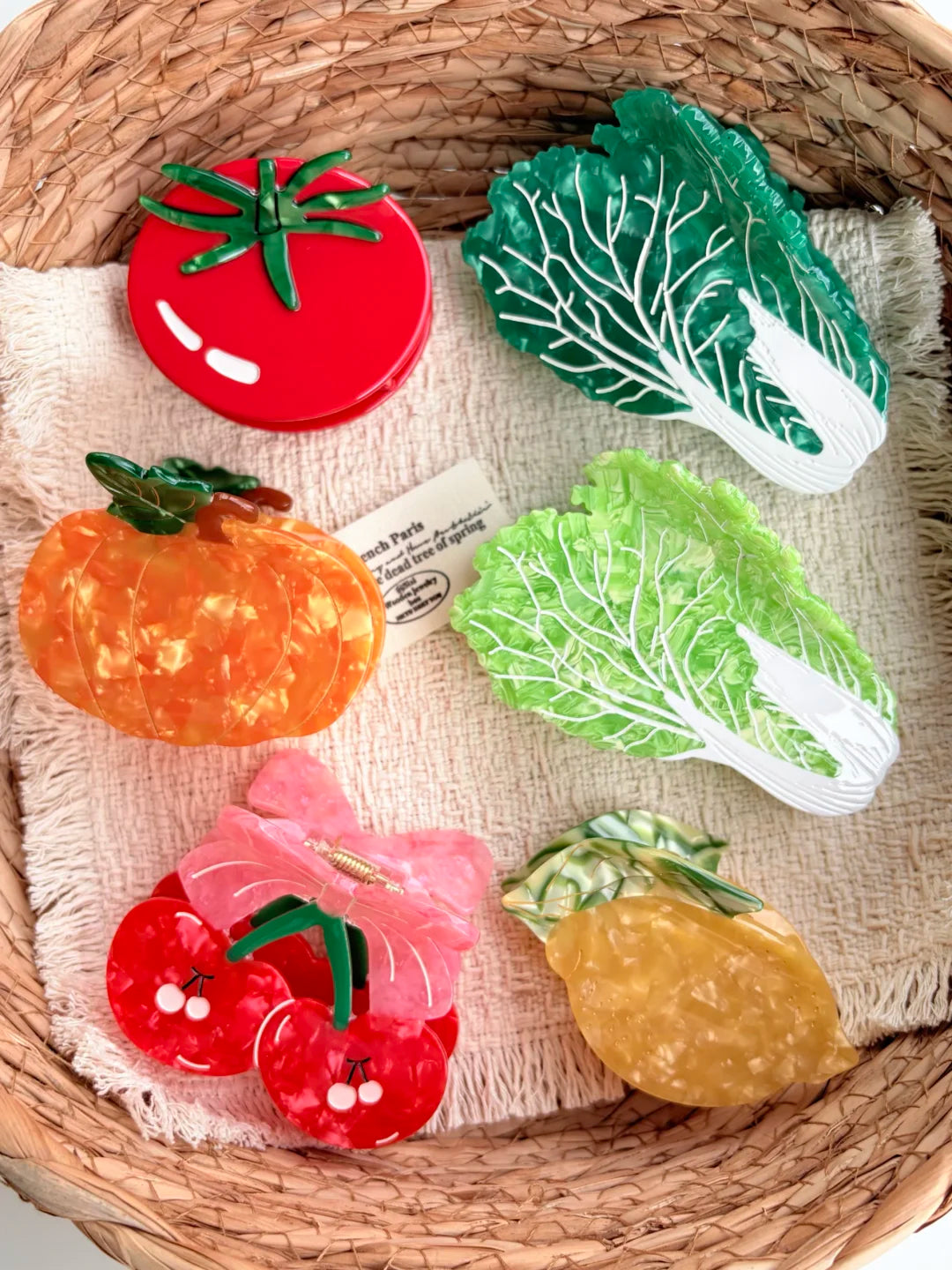 Small Red Tomato Hair Claw