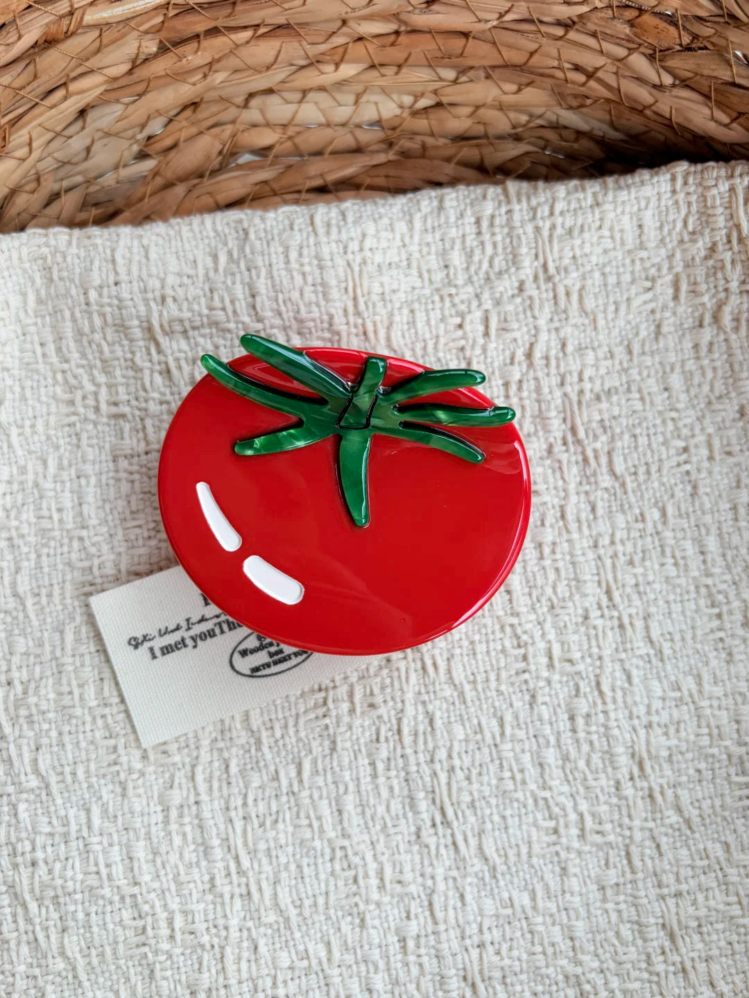 Small Red Tomato Hair Claw