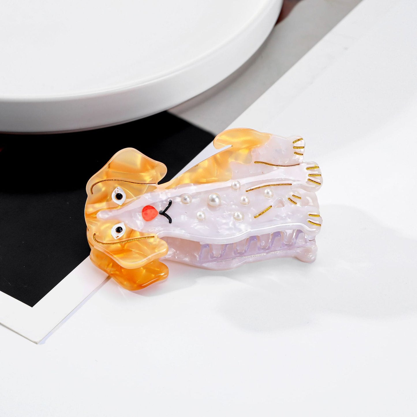 Medium Pink Starfish Hair Claw