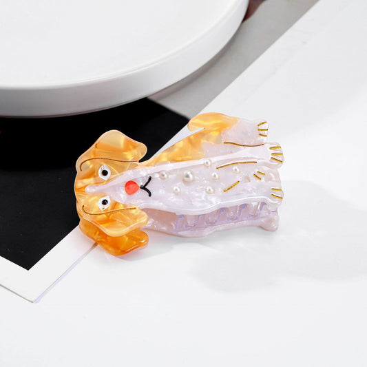 Medium Pink Starfish Hair Claw