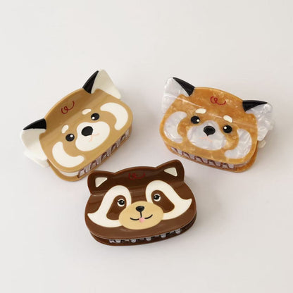 Medium Tan Red Panda Hair Claw Clips