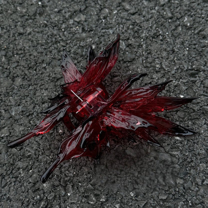Jumbo Blood Red 3D Printed Gothic Butterfly Wing Hair Claw