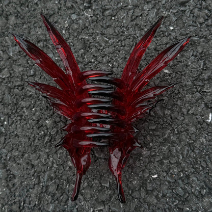 Jumbo Blood Red 3D Printed Gothic Butterfly Wing Hair Claw