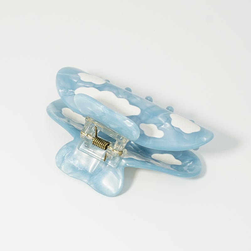 White Clouds In Blue Sky Hair Claw