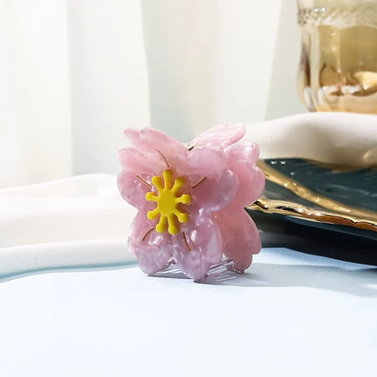 Small Pink Sakura Hair Claw