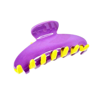 Purple & Yellow Acetate Hair Claw Clip