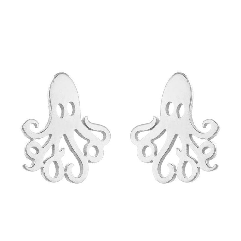 Sterling Silver Octopus Earrings丨Lemonschunks