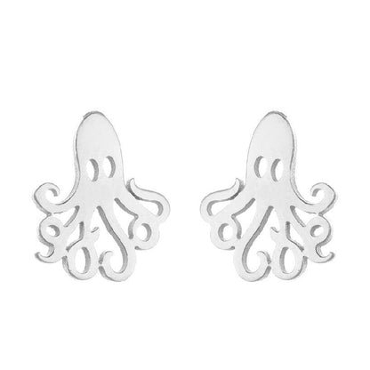 Sterling Silver Octopus Earrings丨Lemonschunks