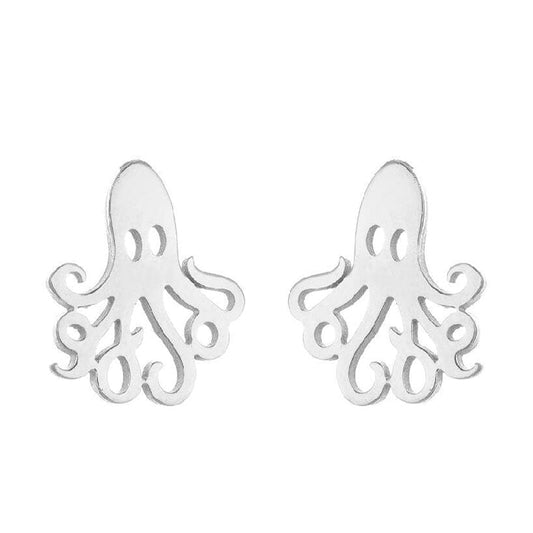 Sterling Silver Octopus Earrings丨Lemonschunks