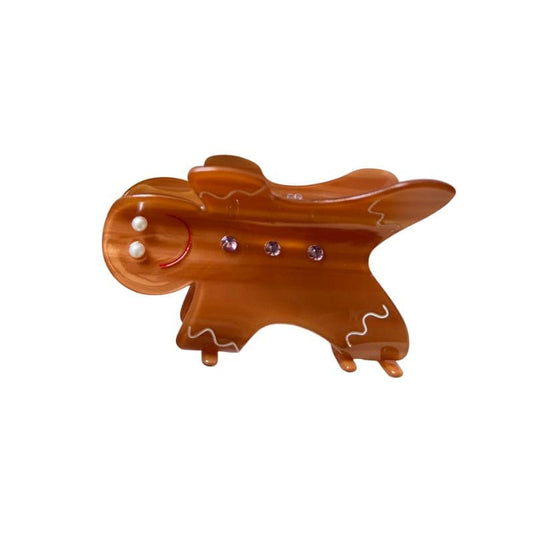 Acrylic Gingerbread Man Hair Claw