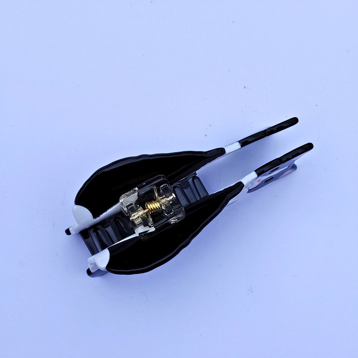 Adorable Medium Black and White Cow Cat Hair Claw