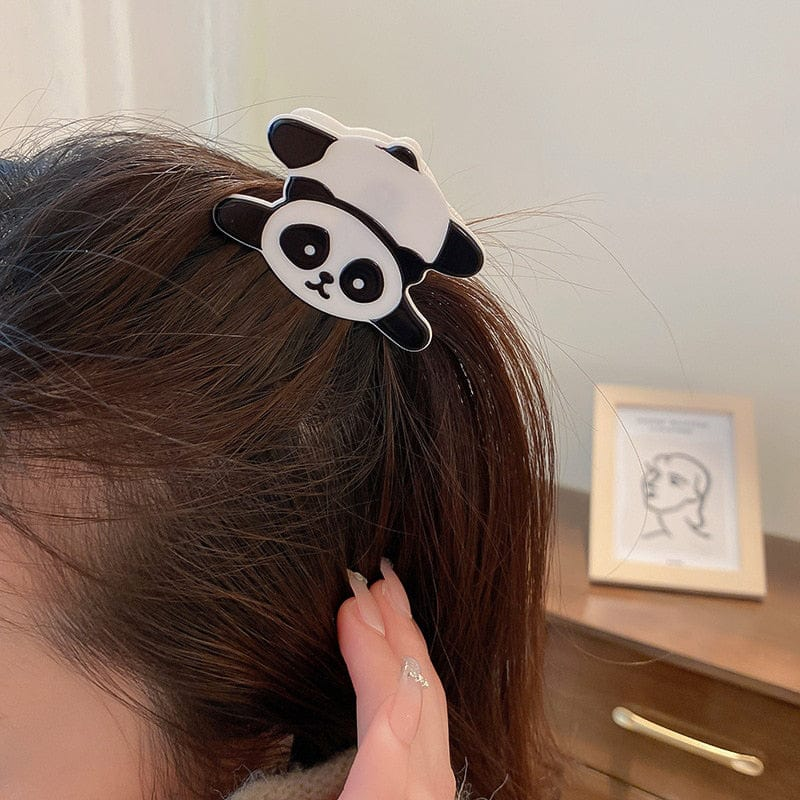 Panda Lying Down Cute Hair Claw