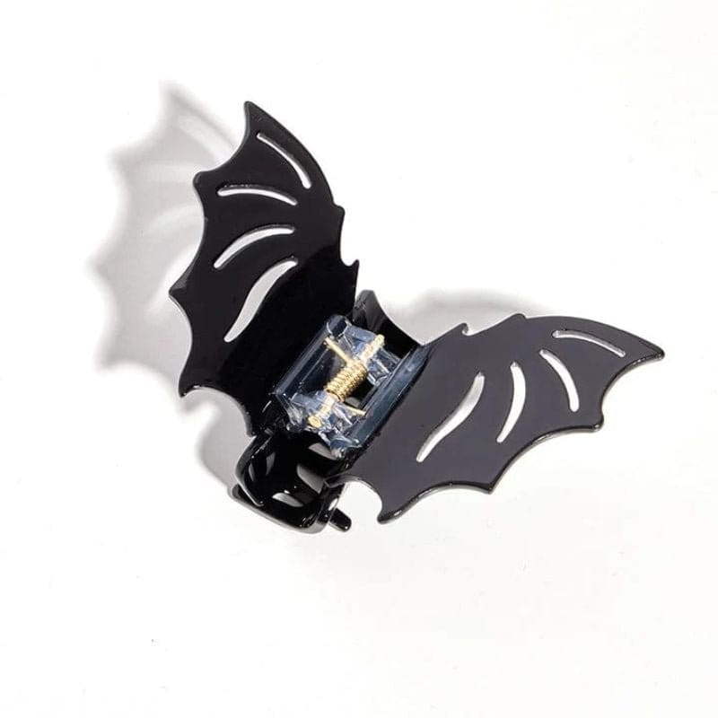  Mysterious Small Black Openwork Bat Hair Claw Clip | Gothic Laser-Cut Design | Lemonschunks