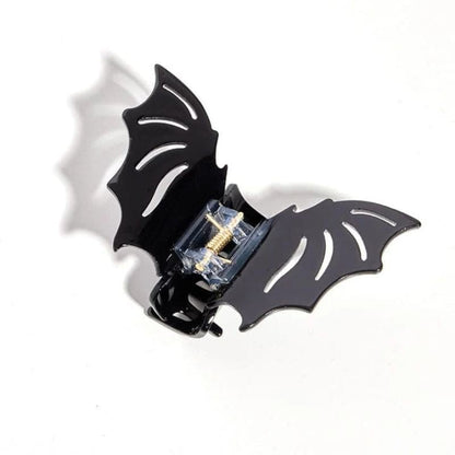  Mysterious Small Black Openwork Bat Hair Claw Clip | Gothic Laser-Cut Design | Lemonschunks
